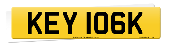 Registration number KEY 106K